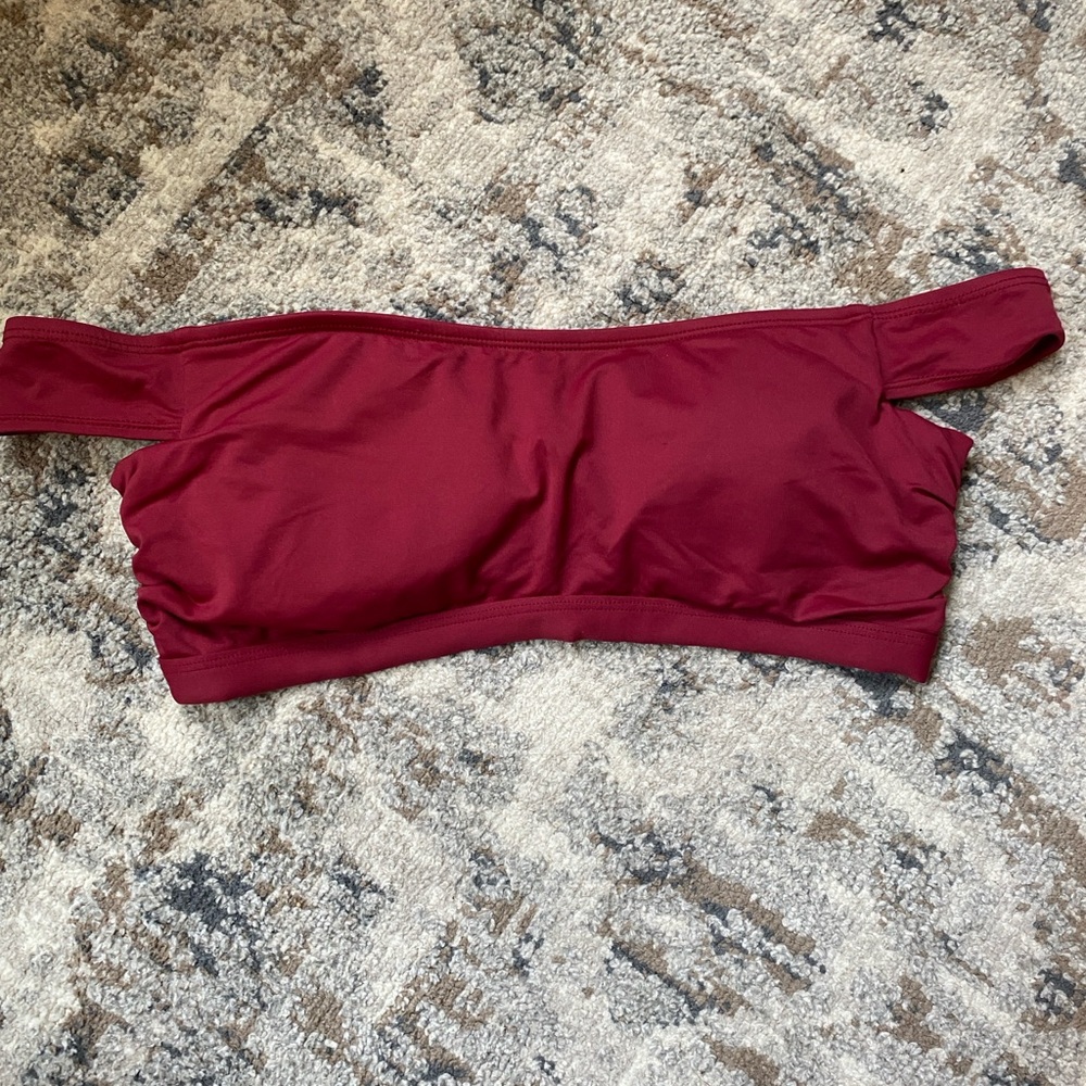 Red Bandeau Bikini Top